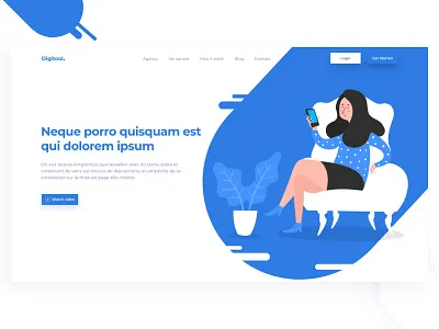 Digitool Landing Page - light mode 2d design landing page ui ux web