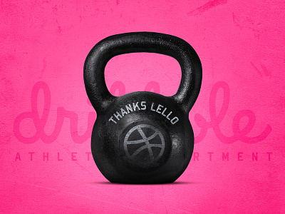 Thanks for the invitation digitaldesign dribbble invitation photoshop pink postproduction raffaeleavallone