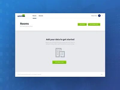 Lighting Controls App: Empty Rooms View app empty empty state interface onboarding ui ux