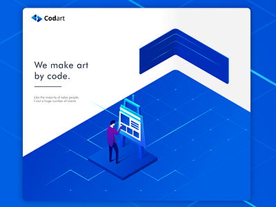 Codart Website Hero illustration isometric landing page website