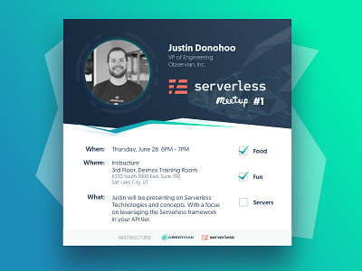 Serverless Meetup #1! flyer meetup serverless