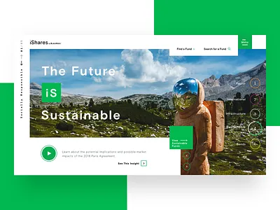 The Future iS Sustainable carousel concept cutout experience green grid hero landing square stocks sustainable trading