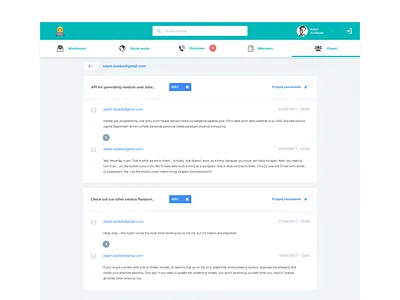 Customer Orders and Details chat clean dashboard desktop e commerce inbox messages orders shop ui web