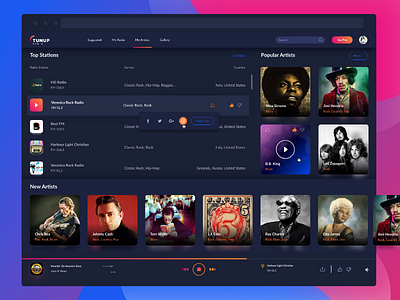Music Player App animation app application dark design invite mentalstack music player ui ux