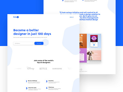 #100 – Redesign dailyui.co 100 challenge complete dailyui day redesign ui ux