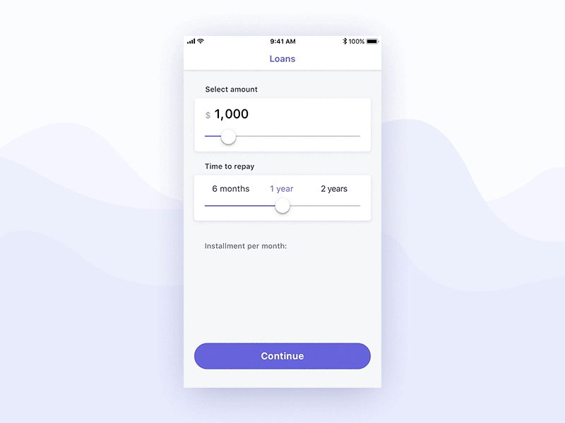 Mobile Wallet - Loans animation app bank design loans mobile transfer ui ux wallet