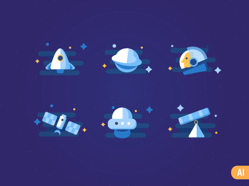 Space Icon Set download icon space