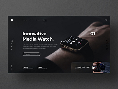 #22 Shots for Practice apple design graphic homepage landing page one page ui ux watch website