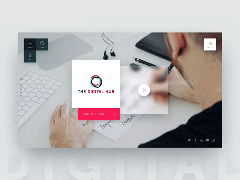Morphing menu / made with InVision Studio animation design digital hub interaction invision studio menu minimalist morphing motion ui ux web