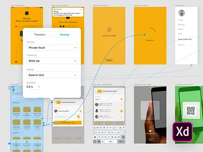 Vault UI Kit (Adobe XD) adobe app file sharing ios kit typography ui vault xd