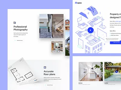 Spec is Live! - Older Iterations desgin illustrations lander landing page property real estate ui user experience ux web website