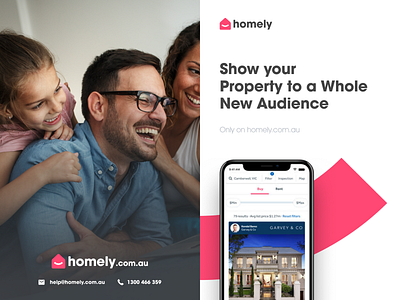 Homely Brochure app brochure design family flyer happy homely print realestate search smile