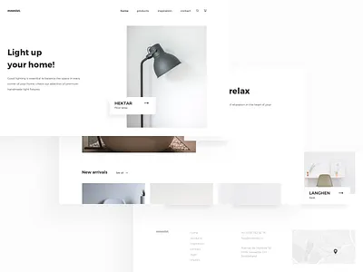 mnmlst. Furniture Store | Web clean desktop e commerce furniture minimalist shop store switzerland ui ux web