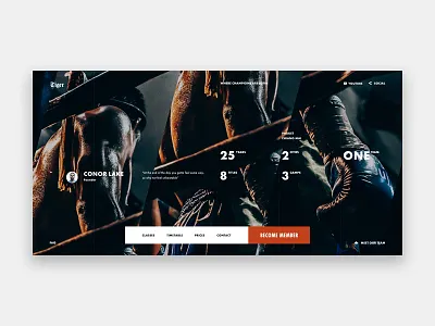 Tiger Gym fitness interface landing layout minimal sport ui ui design ux web web design website