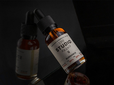 The Studio Brand E-Juice bottle branding packaging vape