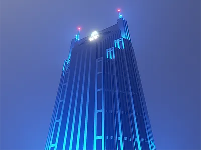 Batman building in Nashville 8bit magicavoxel nashville voxel
