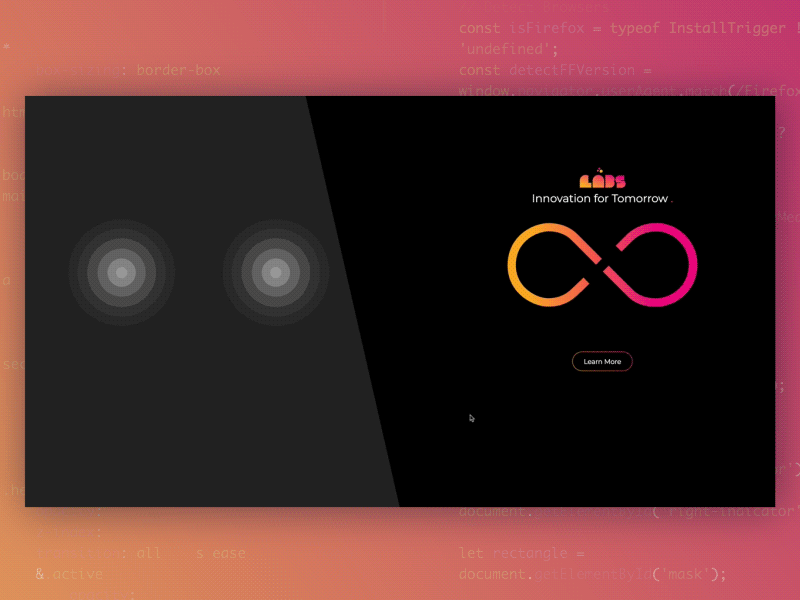 Hero Section Interactive JS/CSS Animation animation code codepen creative css data visualization development experimental flat hero section infinite interactive javascript micro interaction motion svg ui vector web zajno