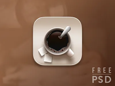 Free PSD Coffee app icon coffee cup coffee icon free app icon free icon free psd freebie hot coffee icon ios junoteam