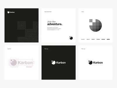 Karbon Grup Branding branding design group identity illustration karbon logo logotype monogram