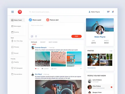 Online Communication Website communication facebook twitter ui web