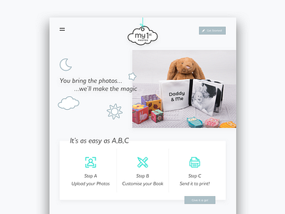 My 1st Photos – Homepage baby book branding flat light logo type vector web design