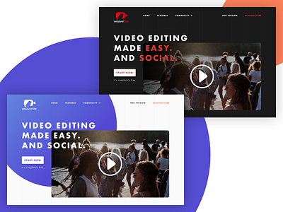 Weaverize Case Study - Iterations branding design landing landing page movie redesign ui ux video web web design website