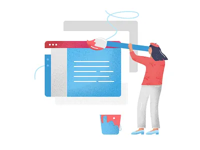 Agency-centric service. illustration interactive learning melker ui ux website
