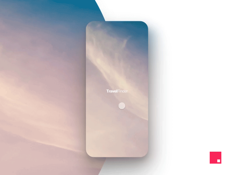 TravelFinder | iPhone Travel App animation app concept destination flight gif invision iphone minimal simple studio travel