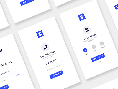 Slateus - Mobile App Design app login mobile registration signup