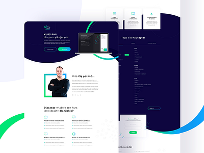 Landing page for php course design desktop homepage landing page landingpage onepage ui ux web webdesign website