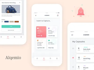 iOS app - used to capture data using a phone’s sensor. capsule capture data ios mobile sensor ui ux