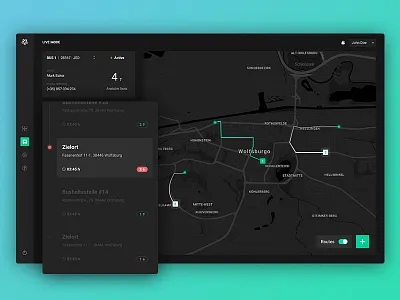 Bus Monitoring analytics app chart dark dashboard design interface ui ux web