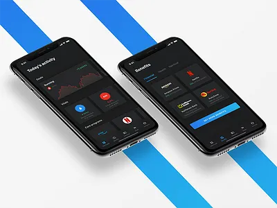 Daily Activity chart dark dashboard ios