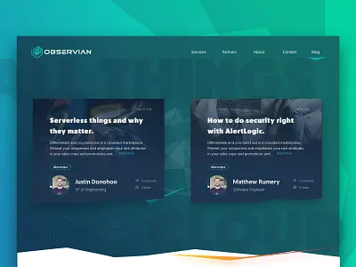 Observian Blog Landing Page blog landing