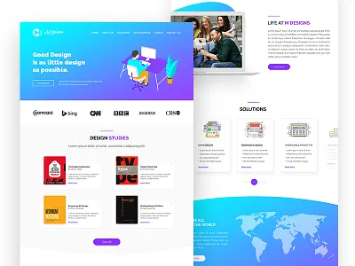 Landing Page - Website responsive service site ui ux web website