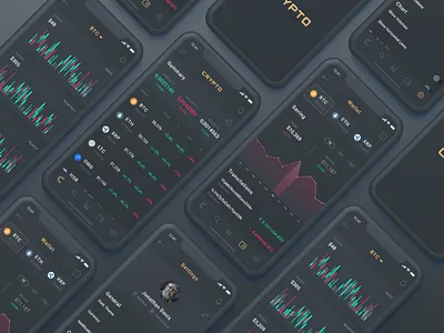 Cryptocurrency App animations app bitcoin crypto cryptocurrency currencies currency exchange fintech ios iphonex trade