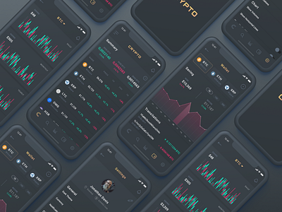 Cryptocurrency App animations app bitcoin crypto cryptocurrency currencies currency exchange fintech ios iphonex trade