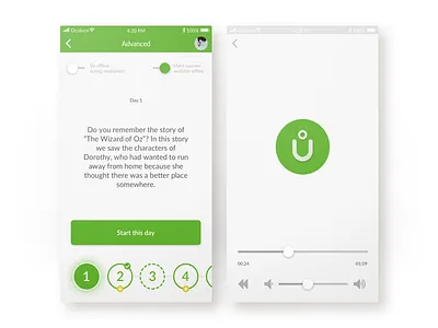 Course Intro Player calm icons ios legible linear simple ui