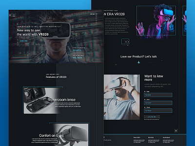 Virtual Reality Website ar bitcoin crypto design ethereum illustration landing page landing page tech ui ux virtual reality vr web webdesign website