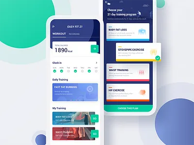 EasyFit 21 branding fitness fitness app interface ui ux