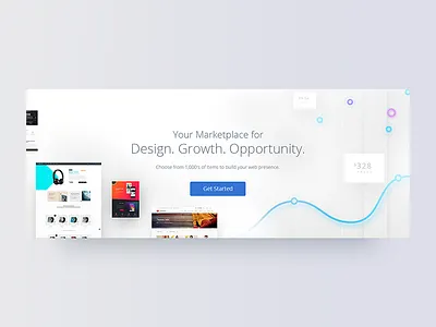 Hero image - BlueHost Marketplace car cart design ecommerce flat hero interactive material search ui ux web