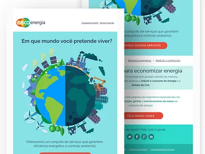 EEC Eco Energy Newsletter #1 digital illustration digital marketing edm email email design email newsletter flat design infos news newsletter web web design