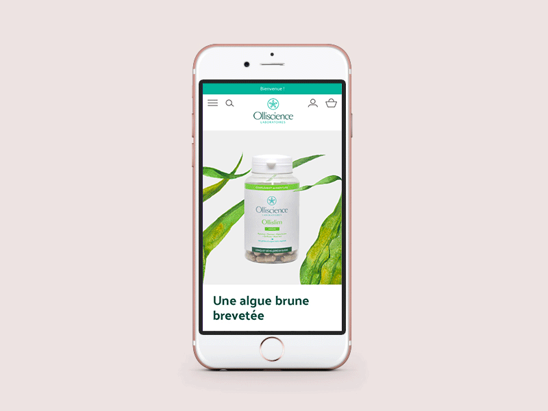 Olliscience ecommerce website . design ecommerce health mobile nature ui website