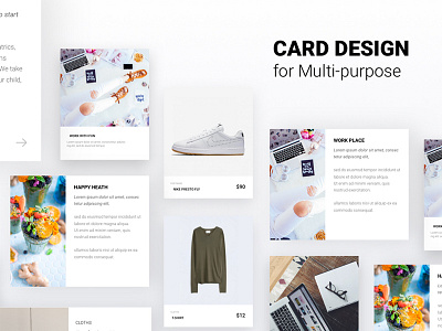 Freebie Card Design for Multipurpose v1 branding clean ecommerce free freebie minimal sketch ui web web design website