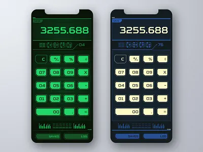 Daily UI Challenge #004 - Calculator app calculator dailyui design fallout fallout76 future green interface retrofuturism ui ux