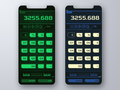 Daily UI Challenge #004 - Calculator app calculator dailyui design fallout fallout76 future green interface retrofuturism ui ux