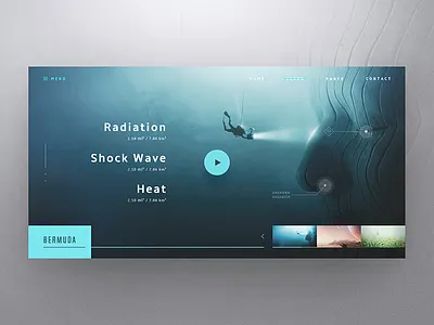 Bermuda app blue dashboard design flat icon player sea ui ux video web