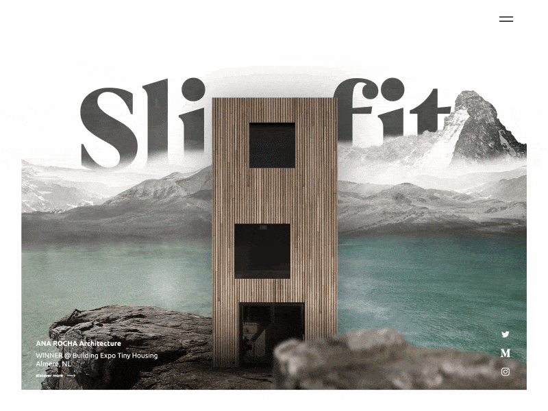 Tiny House Parallax aftereffects animation concept gif homepage house landing parallax transition ui ux website