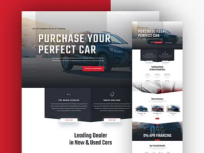 Car Dealer Website Template Design for Divi auto automotive business car corporate dealer divi landing landing page template website wordpress