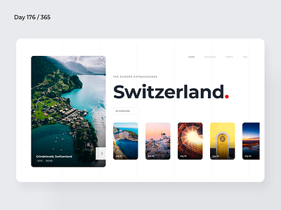 Travel Europe - Minimal Showcase | Day 176/365 - Project365 design challenge europe minimal minimal monday project365 switzerland tours travel travel packages web